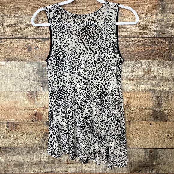 Anthropologie W5 White Black Leopard Tank Top Size Small - Picture 5 of 7